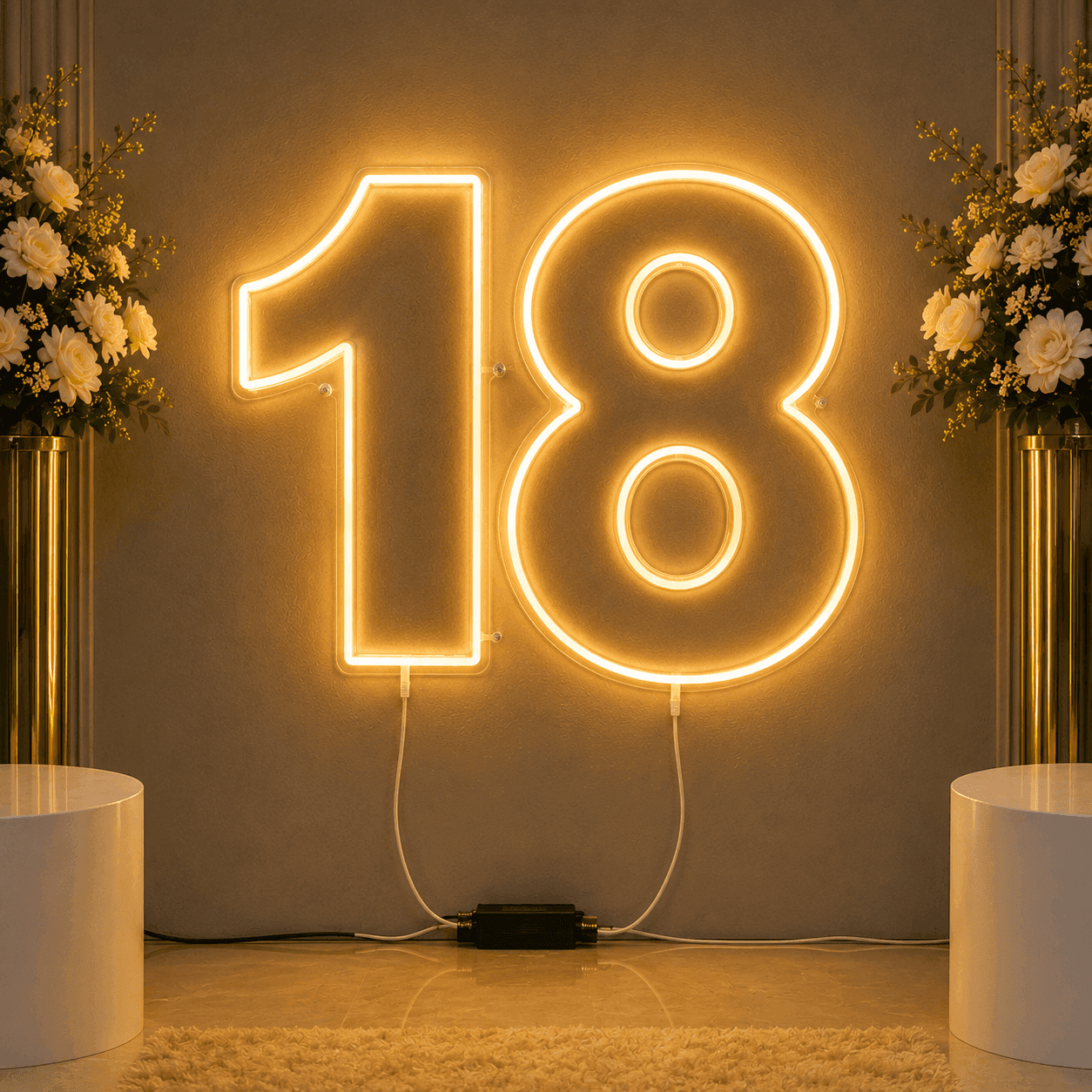 18 NUMBER NEON SIGN - LIGHTING Hire Brisbane