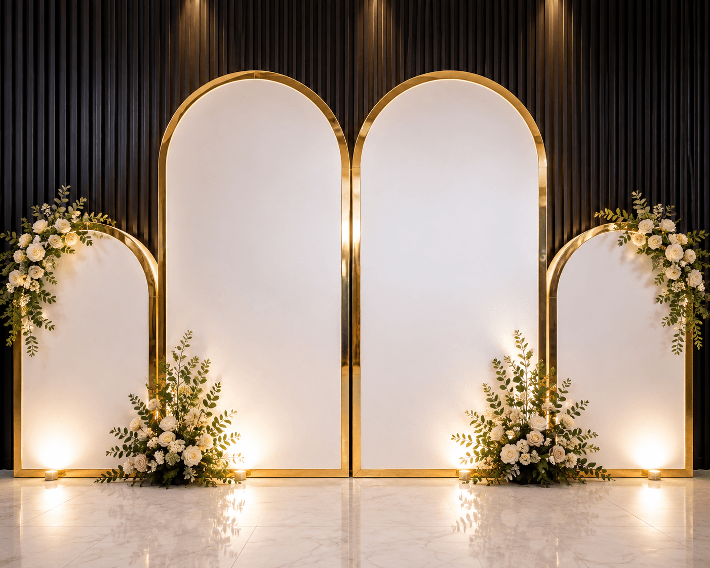 WHITE ACRYLIC ARCH BACKDROP - BACKDROPS Hire Brisbane