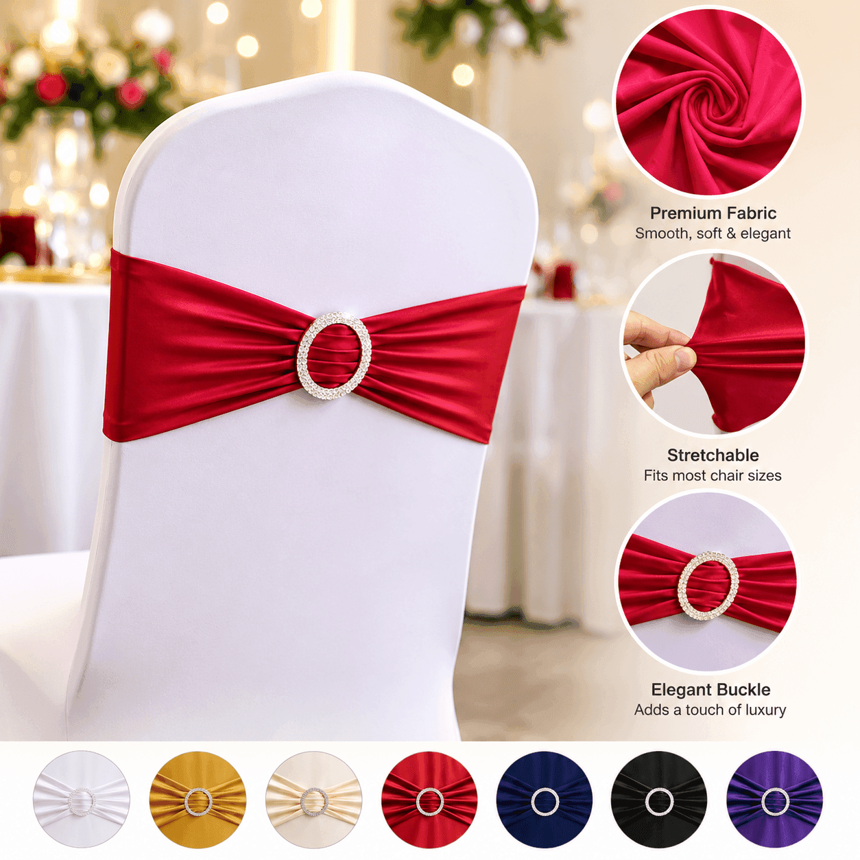 CHAIR SASHES & BANDS - LINEN Hire Brisbane