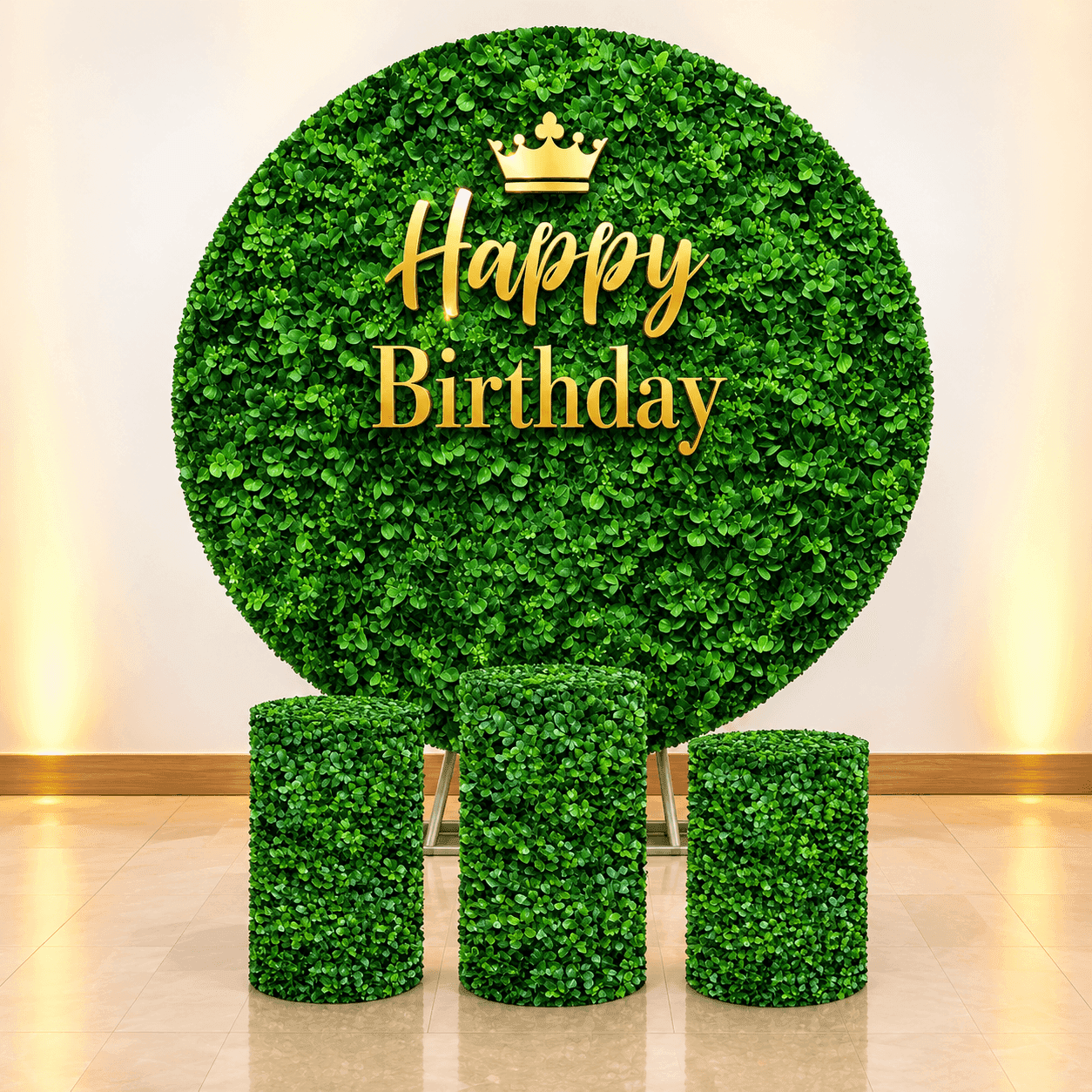 GREENARY BIRTHDAY BACKDROP - BACKDROPS Hire Brisbane