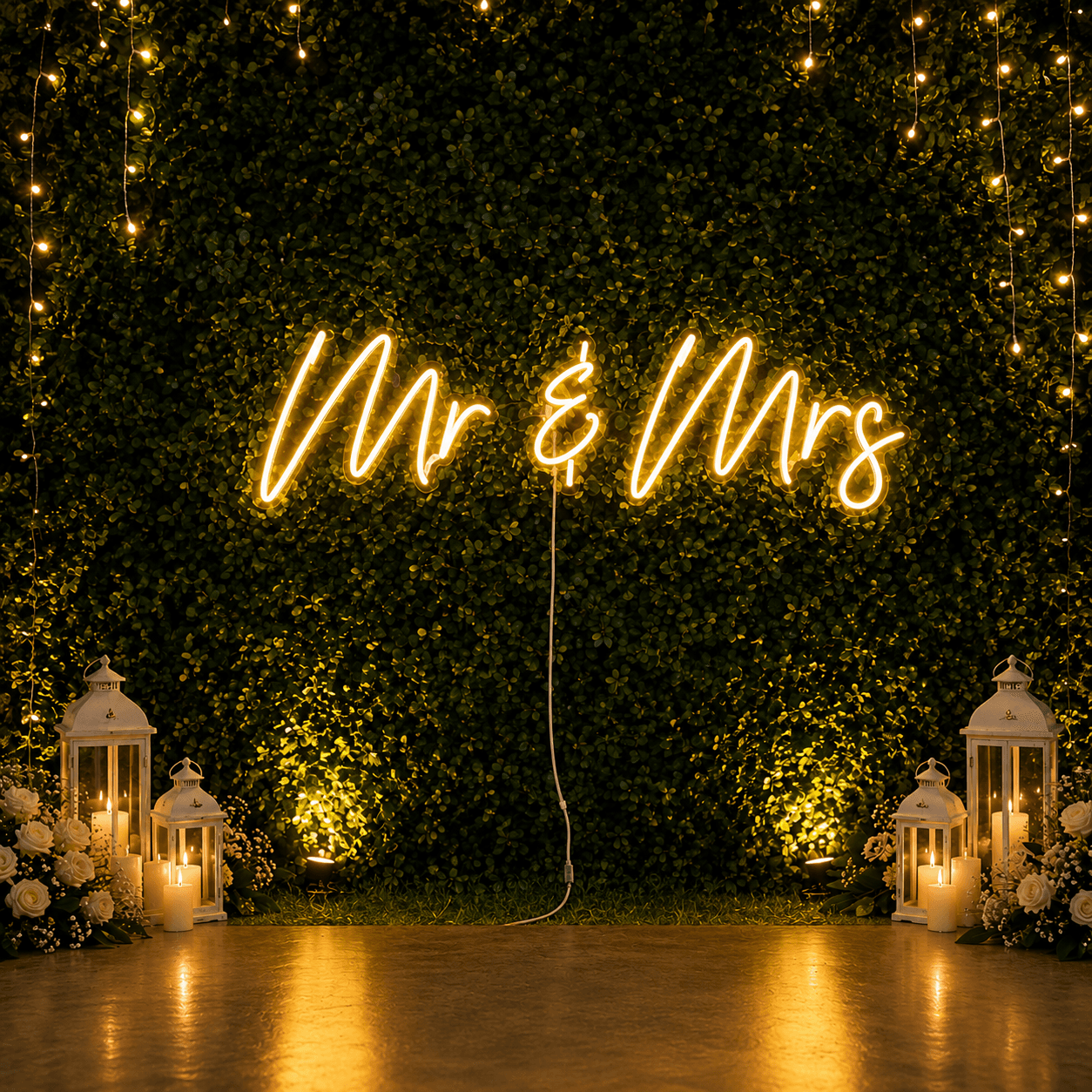 Mr & Mrs NEON SIGN - LIGHTING Hire Brisbane