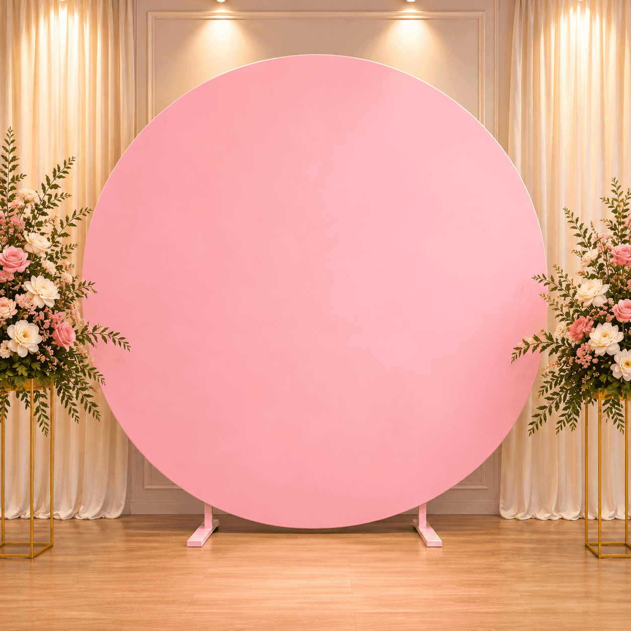 PINK ROUND BACKDROP - BACKDROPS Hire Brisbane